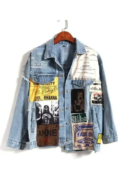 Ryan Michael Ladies Navajo Yoke Southwestern Print Denim Jacket Size Medium  | eBay